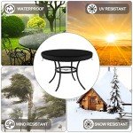Delixike Waterproof Round Garden Table Cover 124cm