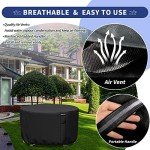 Premium Waterproof Round Garden Table Cover - Black