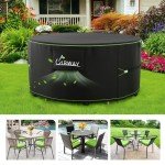 Heavy Duty Round Garden Chair Covers with Vent