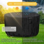 Premium Waterproof Round Garden Table Cover - Black