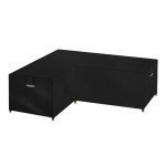 Heavy Duty L-Shape Garden Sofa Cover - Black