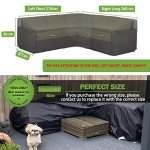 Waterproof L-Shape Garden Furniture Cover - Black