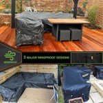 Waterproof L-Shape Garden Furniture Cover - Black