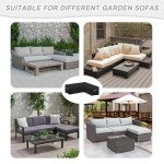 Waterproof L-Shaped Garden Sofa Cover 210x140 cm