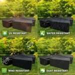 Outdoor Garden Corner Sofa & Table Cover - Black