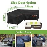 Waterproof L-Shape Garden Sofa Cover 420D