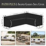 Waterproof L-Shape Garden Sofa Cover – Black