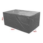 Outdoor Garden Corner Sofa & Table Cover - Black