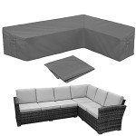 Heavy Duty Waterproof L-Shaped Patio Sofa Cover