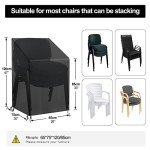Waterproof Outdoor Garden Chair Cover - Black