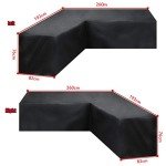 L-Shape Outdoor Sofa Cover – Waterproof & UV Resistant