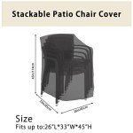 Waterproof Heavy Duty Garden Chair Cover 210D