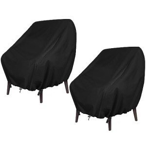 Waterproof Garden Chair Covers 2 Pack - Black