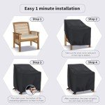 Waterproof Garden Chair Cover with Drawstring