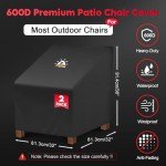 Waterproof Garden Chair Covers - 2 Pack, Heavy Duty