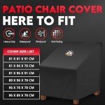 Waterproof Garden Chair Covers - 2 Pack, Heavy Duty