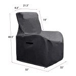 Heavy Duty Waterproof Garden Chair Covers, Black