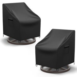 2-Pack Waterproof Swivel Chair Covers, Heavy Duty