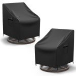 2-Pack Waterproof Swivel Chair Covers, Heavy Duty