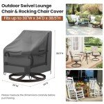 2-Pack Waterproof Swivel Chair Covers, Heavy Duty