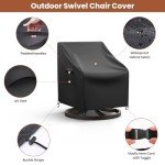 2-Pack Waterproof Swivel Chair Covers, Heavy Duty