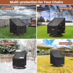 2-Pack Waterproof Swivel Chair Covers, Heavy Duty