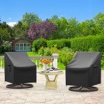 2-Pack Waterproof Swivel Chair Covers, Heavy Duty