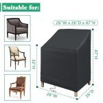 Waterproof Stackable Patio Chair Covers - Black