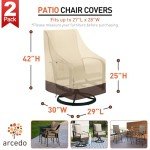 Waterproof High Back Chair Covers – 2 Pack