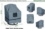 Heavy Duty Waterproof Outdoor Chair Covers - 4 Pack