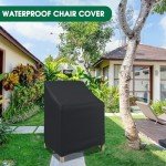 Waterproof Stackable Patio Chair Covers - Black