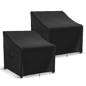 Waterproof Patio Chair Covers - 2 Pack, Black