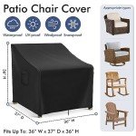 Waterproof Patio Chair Covers - 2 Pack, Black