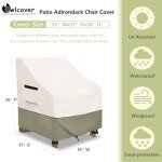 Heavy Duty Waterproof Adirondack Chair Cover, Beige