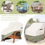 Heavy Duty Waterproof Adirondack Chair Cover, Beige