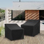 Waterproof Patio Chair Covers - 2 Pack, Black