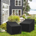 Waterproof Patio Chair Covers - 2 Pack, Black