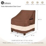 Waterproof Adirondack Chair Cover in Brown and Beige