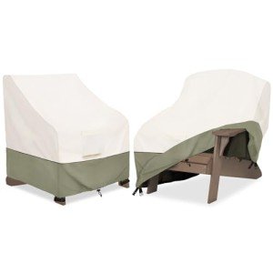 Bitubi Waterproof Beige Adirondack Chair Covers (2-Pack)