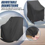 Waterproof Black Rocking Chair Cover - 27.5" x 32.5" x 39