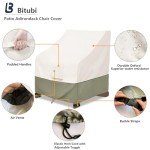 Bitubi Waterproof Beige Adirondack Chair Covers (2-Pack)