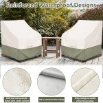Bitubi Waterproof Beige Adirondack Chair Covers (2-Pack)