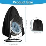 Waterproof Hanging Egg Chair Cover with Zipper