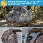Waterproof Hanging Egg Chair Cover with Zipper