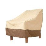High Back Waterproof Garden Chair Cover - Beige