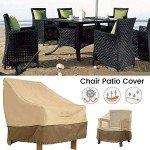 High Back Waterproof Garden Chair Cover - Beige
