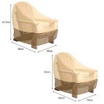 High Back Waterproof Garden Chair Cover - Beige