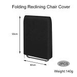 2-Pack Waterproof Garden Chair Covers with Storage Bag