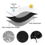 2-Pack Waterproof Folding Chair Covers with Storage