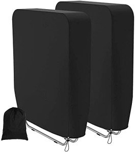 2-Pack Waterproof Garden Chair Covers - Black